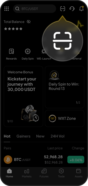 Please use WEEX App to scan the code